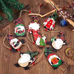 8Pcs Christmas Wooden Hanging Ornaments Set&nbsp;JX063A