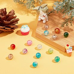 Round Transparent Crackle Glass Beads&nbsp;CCG-X0007-8mm-01