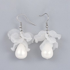 Petal Transparent Acrylic Dangle Earrings&nbsp;EJEW-JE03308