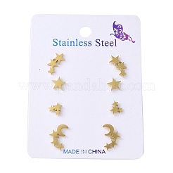304 Stainless Steel Earring Sets&nbsp;EJEW-S248-05A-G