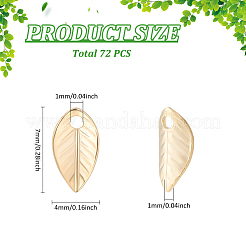 72Pcs Brass Charms&nbsp;KK-LP0001-38