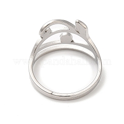 Non-Tarnish 304 Stainless Steel Finger Rings&nbsp;RJEW-L107-003P