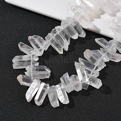 Natural Quartz Crystal Points Beaded Necklaces&nbsp;G-H355-04P
