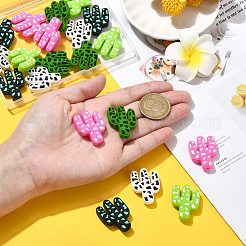 20Pcs 5 Colors Cactus Food Grade Eco-Friendly Silicone Focal Beads&nbsp;SIL-CJ0001-74