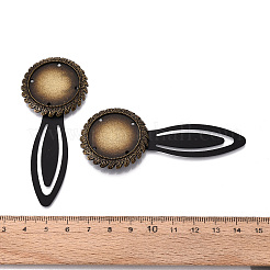 Alloy & Iron Bookmark Cabochon Settings&nbsp;PALLOY-N184-09AB