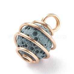Unwaxed Natural Lava Rock Charms&nbsp;PALLOY-JF01334