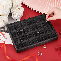 1Pc 24-Compartment Wooden Rings Presentation Boxes&nbsp;RDIS-PH0001-007