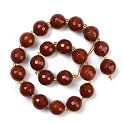 Natural Red Jasper Beads Strands&nbsp;G-C249-A10-16mm