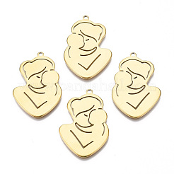 Ion Plating(IP) 201 Stainless Steel Pendants&nbsp;STAS-N098-070LG