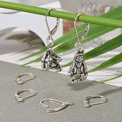 925 Sterling Silver Leverback Earring Findings&nbsp;X-STER-G027-22S