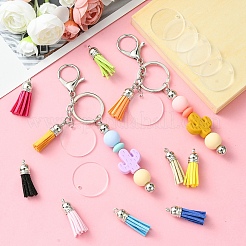 DIY Alloy Bar Beadable Keychain Making Kits&nbsp;DIY-YW0008-76