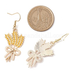 8 Pairs 8 Styles Maple Leaf Alloy Enamel Dangle Earrings&nbsp;EJEW-JE06137