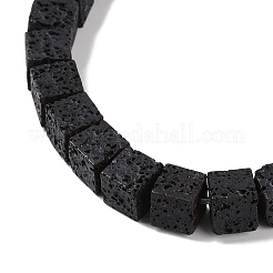 Frosted Natural Lava Rock Beads Strands&nbsp;G-E618-09