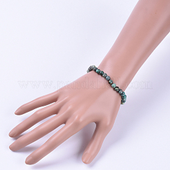 Natural African Turquoise(Jasper) Stretch Bracelets&nbsp;BJEW-JB04557-04