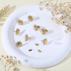 10Pcs 304 Stainless Steel Sun Stud Earring Findings&nbsp;EJEW-BBC0001-12