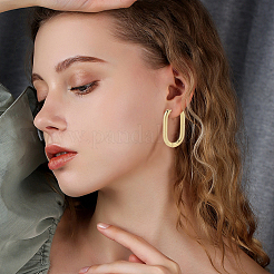 10 Pairs 202 Stainless Steel Huggie Oval Hoop Earrings&nbsp;EJEW-BBC0002-23G
