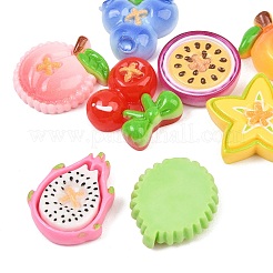Opaque Resin Imitation Fruit Button Cabochons&nbsp;RE-CBA0A66-01