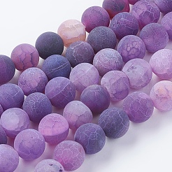 Natural Weathered Agate Beads Strands&nbsp;X-G-G589-8mm-06