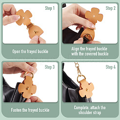 Flower Cowhide Suspension Clasps&nbsp;FIND-TAC0036-055G-01