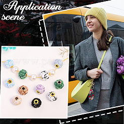 120Pcs 12 Colors Cloth European Beads&nbsp;FIND-PA0001-26