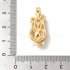 Brass Micro Pave Cubic Zirconia Box Clasps&nbsp;KK-A227-31G