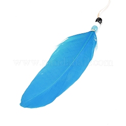 Iron Woven Web/Net with Feather Pendant Decorations&nbsp;LS-AJEW-B016-07B