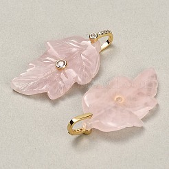 Natural Rose Quartz Pendants&nbsp;G-K372-06G-A05