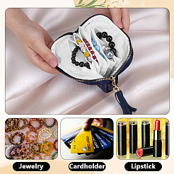 Cloth Jewelry Storage Zipper Bags with Tassel for Earrings Rings Bracelets Necklaces&nbsp;AJEW-WH0596-664B