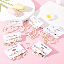 6Sets Alloy & Plastic Pearl Earring Sets&nbsp;EJEW-FS0001-25