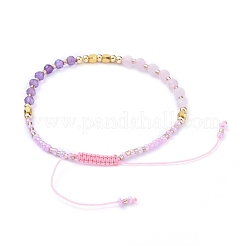 Adjustable Nylon Thread Braided Bead Bracelets&nbsp;BJEW-JB05161-01