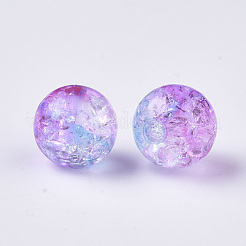 Transparent Crackle Acrylic Beads&nbsp;CACR-N002-10