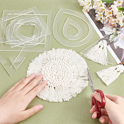Transparent Acrylic Fringe Trimming Tool&nbsp;TACR-WH0014-14