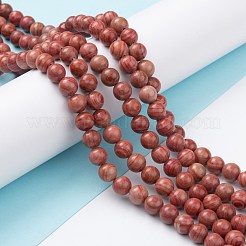 Natural Silver Line Jasper Beads Strands&nbsp;G-P451-02A-A