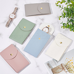 5Pcs 5 Colors Rectangle Imitation Leather Single Watch Storage Bag&nbsp;ABAG-NB0002-02
