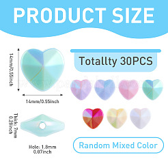 30Pcs UV Plating Opaque Acrylic Beads&nbsp;OACR-TADJ0001-10