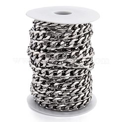 Tarnish Resistant 304 Stainless Steel Cuban Link Chain&nbsp;STAS-B019-01P