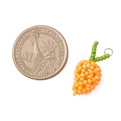 Glass Seed Beaded Mango Pendants&nbsp;PALLOY-MZ00893-01