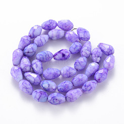 Opaque Baking Paint Crackle Glass Beads Strands&nbsp;EGLA-T008-17A