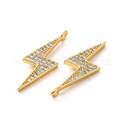 Rack Plating Brass Micro Pave Cubic Zirconia Pendants&nbsp;KK-K165-18G