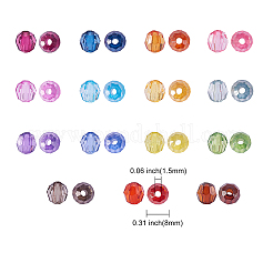 450Pcs 15 Colors Transparent Acrylic Beads&nbsp;TACR-CJ0001-31