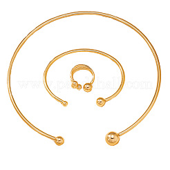 Iron Cuff Bangle & Rings & Collar Necklaces Sets for Women&nbsp;FS-WG38B2A-01