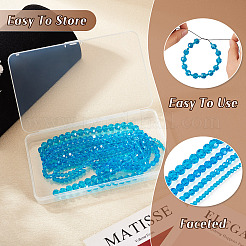 4 Strands 4 Styles Transparent Glass Bead Strands&nbsp;GLAA-TA0002-61
