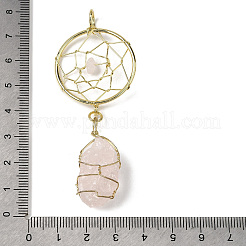 Raw Rough Natural Mixed Gemstone Coppwer Wire Wrapped Big Pendants&nbsp;G-G314-02G