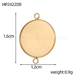 304 Stainless Steel Connector Cabochon Settings&nbsp;STAS-OY009-26G