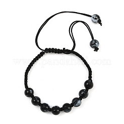 Baking Paint Glass Round Beads Braided Bead Bracelets&nbsp;BJEW-JB11974-01