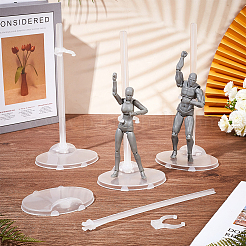 Plastic Assembled Doll Holders&nbsp;ODIS-WH0025-175