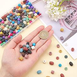 4 Strands 4 Style Natural Lava Rock Beads Strands&nbsp;G-OC0002-84