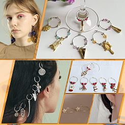 304 Stainless Steel Wine Glass Charms Rings&nbsp;STAS-UN0001-72G