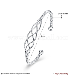 Trendy Brass Cuff Bangles&nbsp;BJEW-BB31056