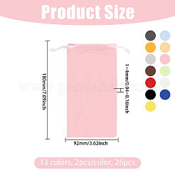26Pcs 13 Colors Rectangle Microfiber Eyeglass Cases&nbsp;AJEW-GL0013-18